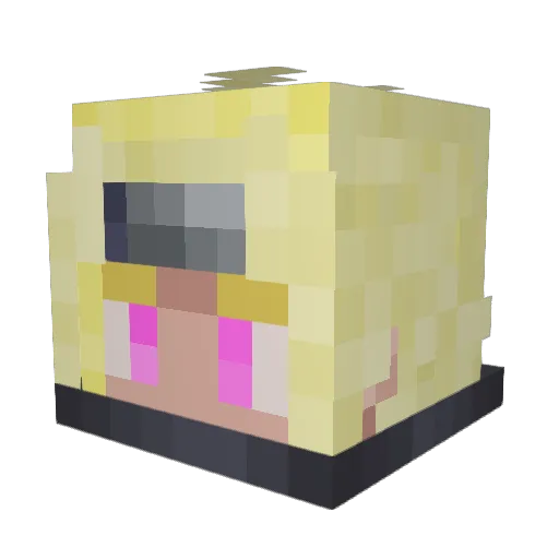 SSS27 Minecraft avatar head, 3D render