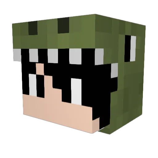 SSSP1CE Minecraft avatar head, 3D render