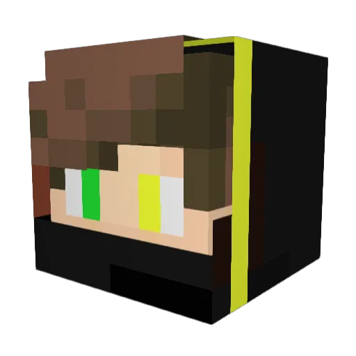 SSSZERO Minecraft avatar head, 3D render