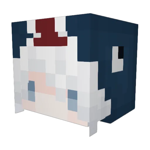 SSSayou Minecraft avatar head, 3D render