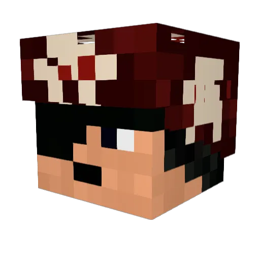 SSSeiv Minecraft avatar head, 3D render