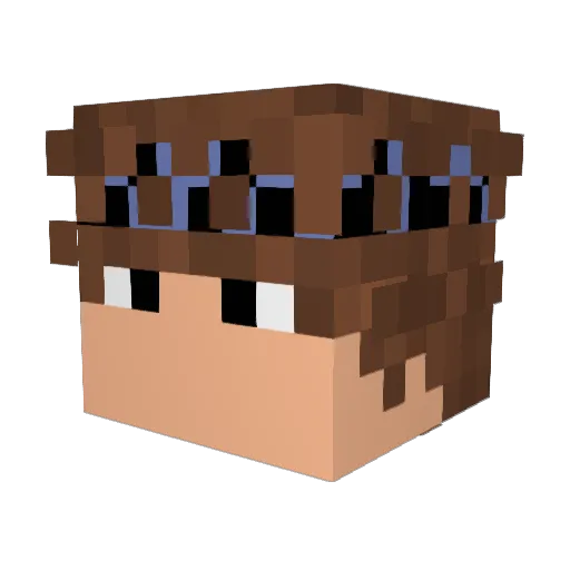 SSStons Minecraft avatar head, 3D render