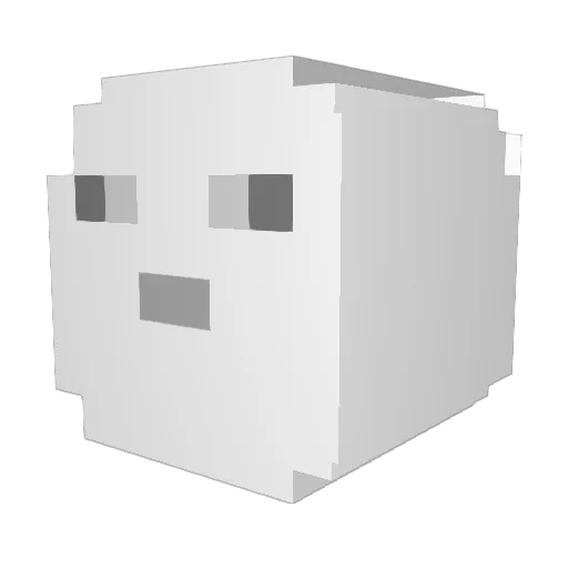 SSUANG Minecraft avatar head, 3D render