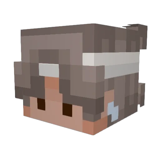 SSUTRO Minecraft avatar head, 3D render