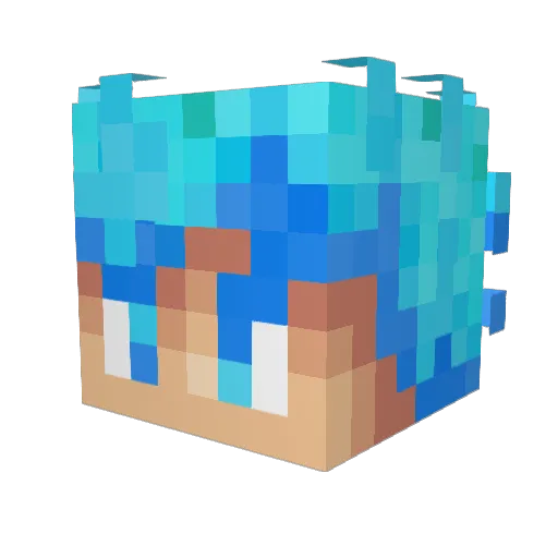 SSVGLeo282 Minecraft avatar head, 3D render