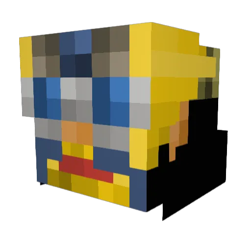 SSW_Chapalele Minecraft avatar head, 3D render