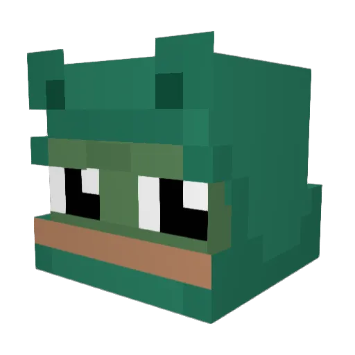 SSaamp Minecraft avatar head, 3D render