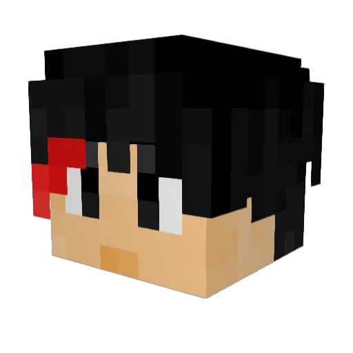SSaury Minecraft avatar head, 3D render