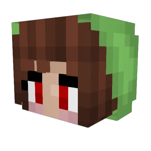 SScharacter Minecraft avatar head, 3D render