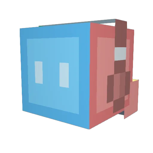 SSchenM Minecraft avatar head, 3D render