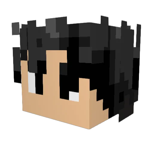 SSibito Minecraft avatar head, 3D render