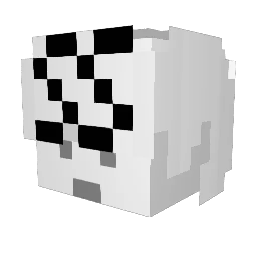 SSizer Minecraft avatar head, 3D render