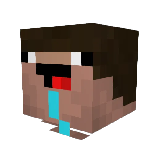SSlolKK Minecraft avatar head, 3D render