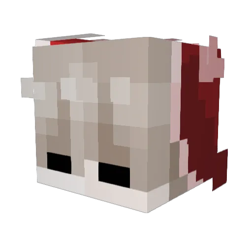 SSmooshroom Minecraft avatar head, 3D render