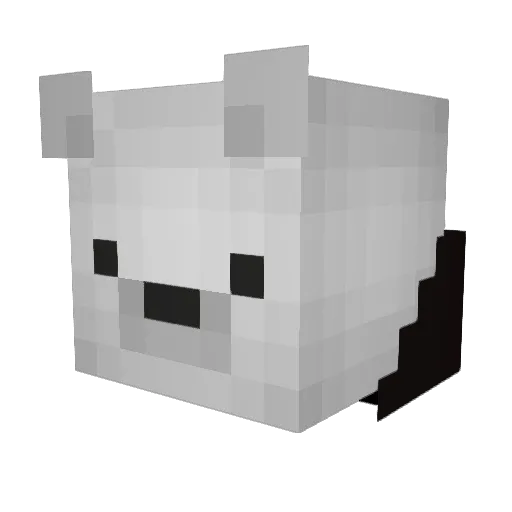 SSmoth Minecraft avatar head, 3D render