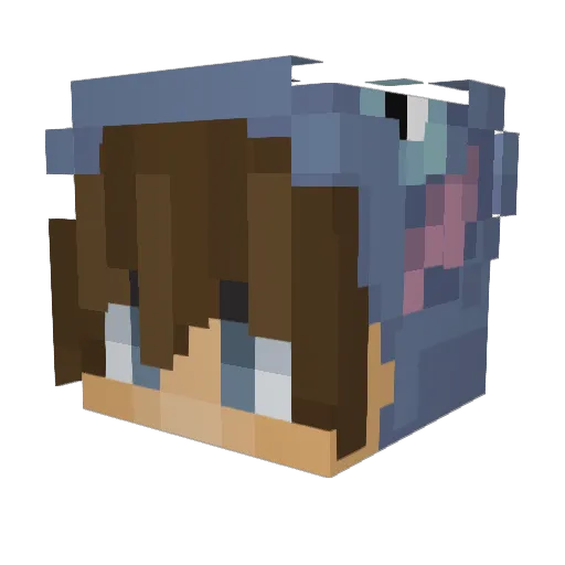 SSoMe2 Minecraft avatar head, 3D render