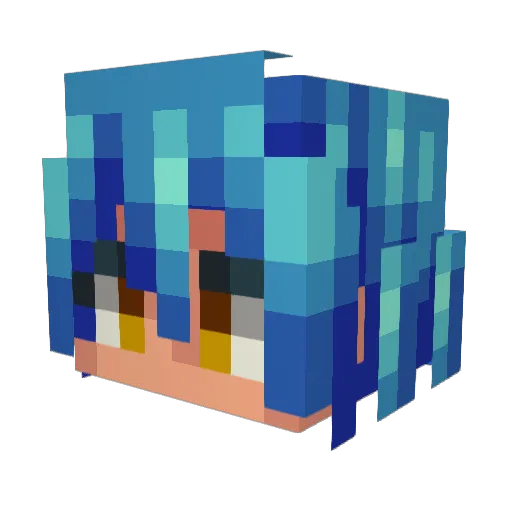 SSson Minecraft avatar head, 3D render