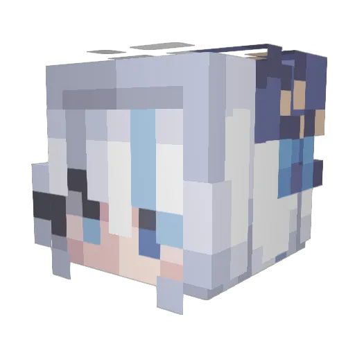 SStrawbery Minecraft avatar head, 3D render