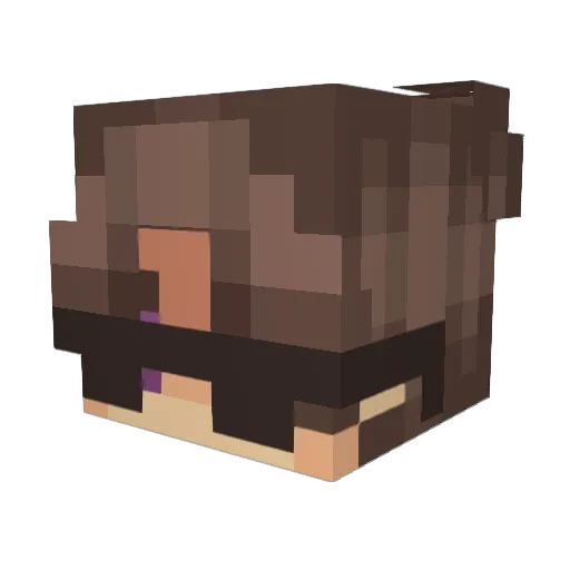 SStreamm Minecraft avatar head, 3D render