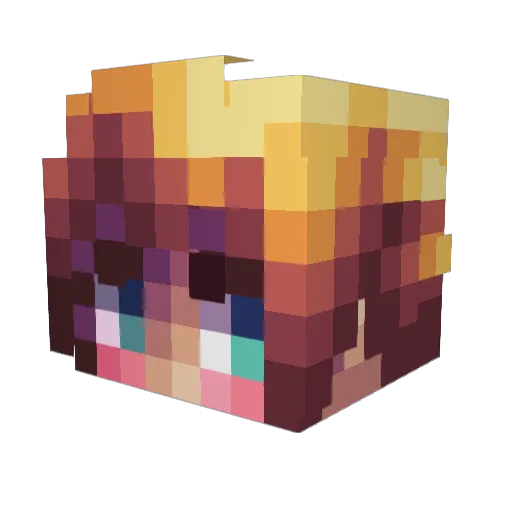ST0SS Minecraft avatar head, 3D render