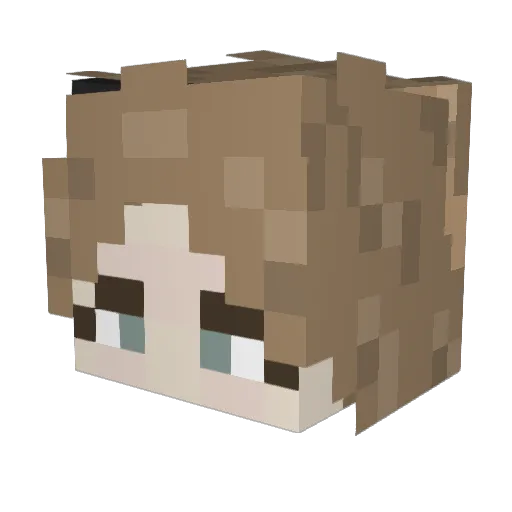 ST200v Minecraft avatar head, 3D render