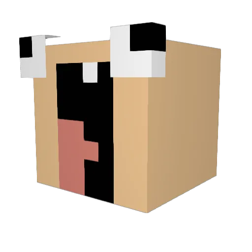 ST43RR Minecraft avatar head, 3D render
