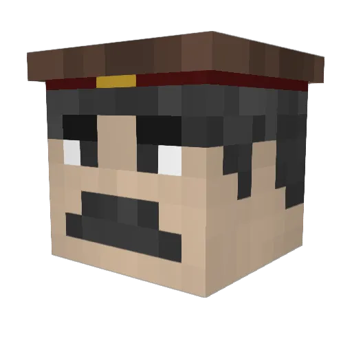 STAJIN Minecraft avatar head, 3D render