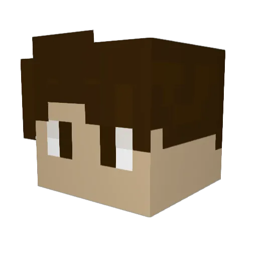 STALlN Minecraft avatar head, 3D render