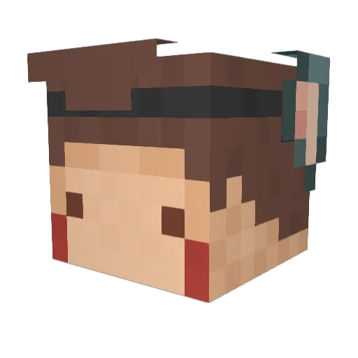 STARHELL Minecraft avatar head, 3D render
