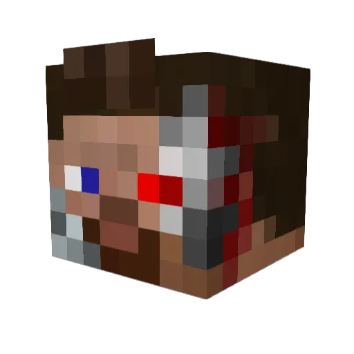 STARKHAM Minecraft avatar head, 3D render