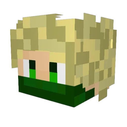 STARMMANN Minecraft avatar head, 3D render