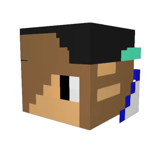 STAT06 Minecraft avatar head, 3D render