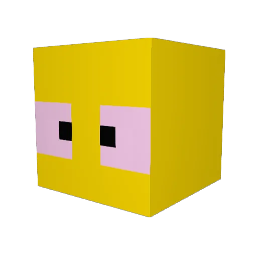 STATSG0D Minecraft avatar head, 3D render