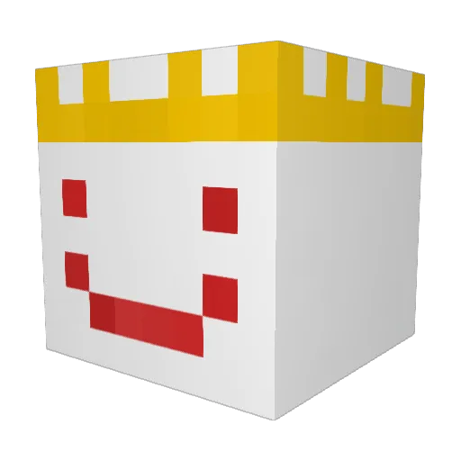 STA_STAR Minecraft avatar head, 3D render
