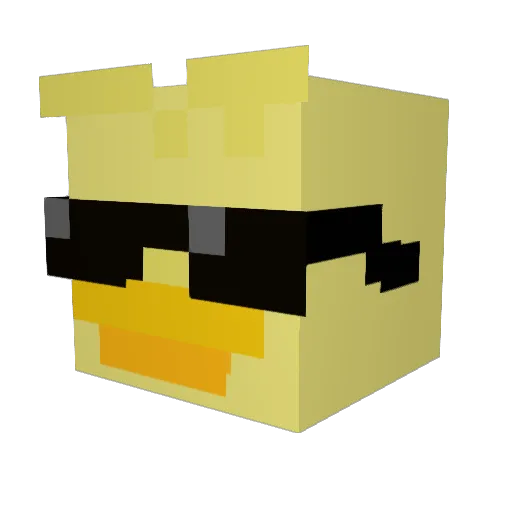 STD3 Minecraft avatar head, 3D render