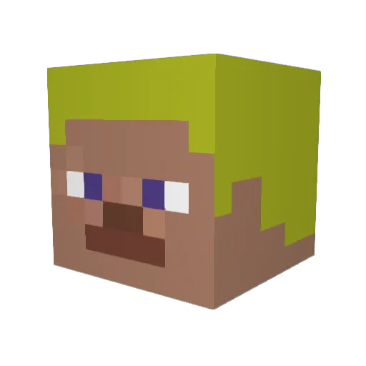 STEBA300 Minecraft avatar head, 3D render