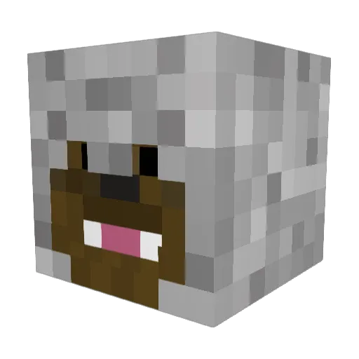 STEELAFRO Minecraft avatar head, 3D render