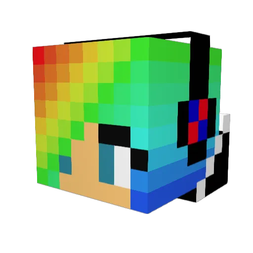 STERVA Minecraft avatar head, 3D render