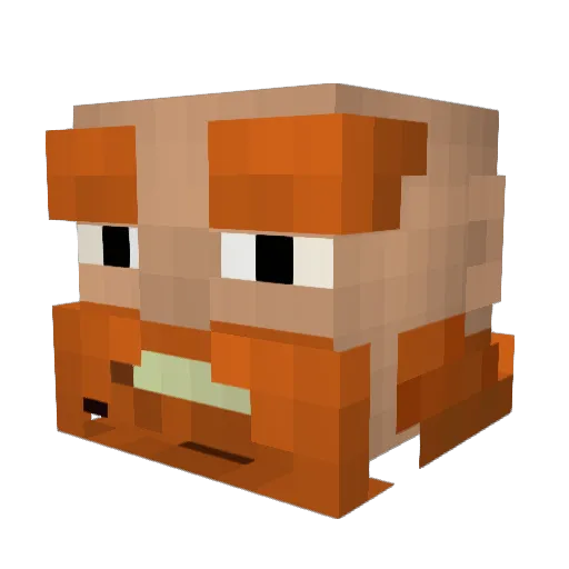STEYN2G Minecraft avatar head, 3D render