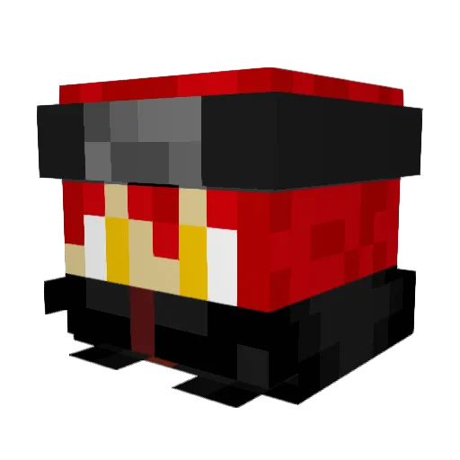 STFDB Minecraft avatar head, 3D render