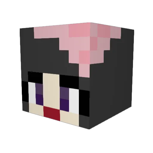 STGLE7 Minecraft avatar head, 3D render