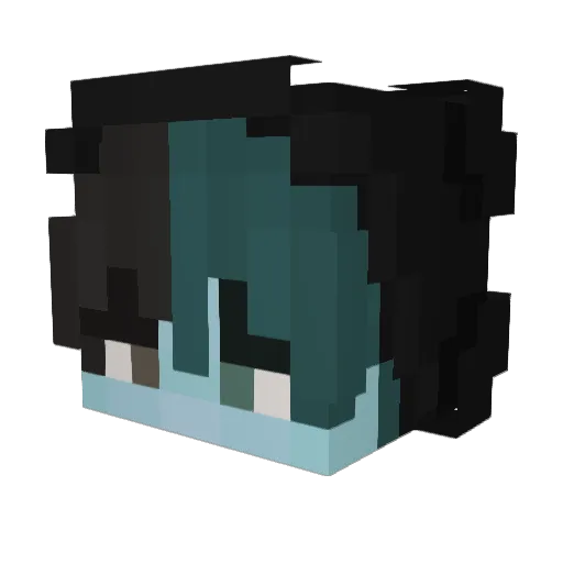 STG_Snow Minecraft avatar head, 3D render
