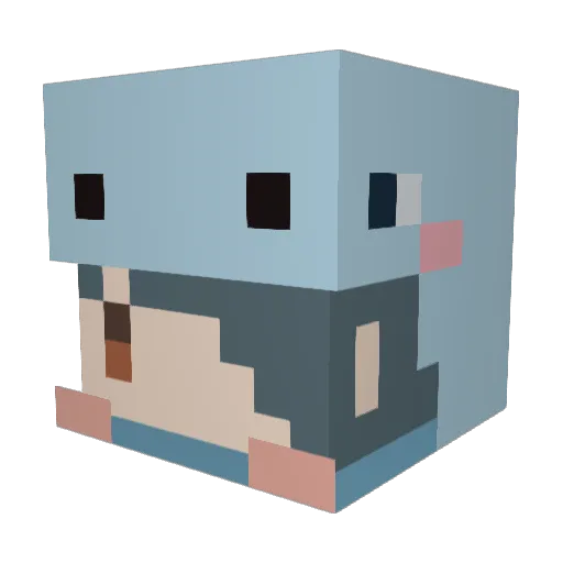 STH_Chen Minecraft avatar head, 3D render