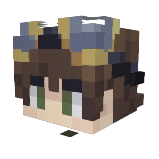 STIN_0 Minecraft avatar head, 3D render