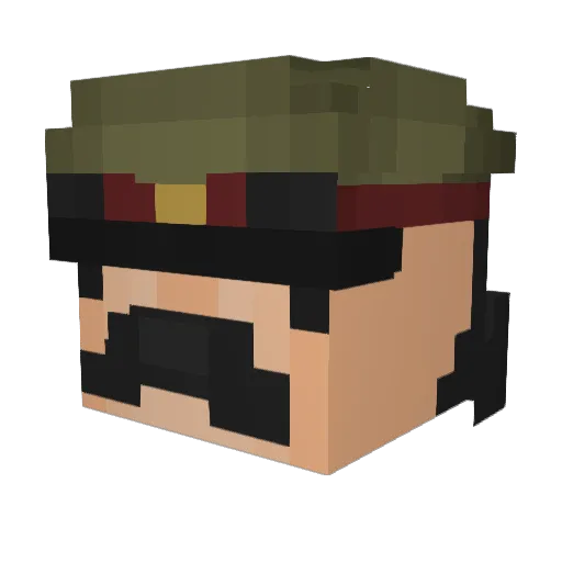STK Minecraft avatar head, 3D render