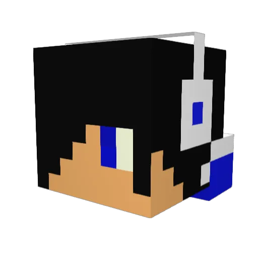 STLCrafter Minecraft avatar head, 3D render