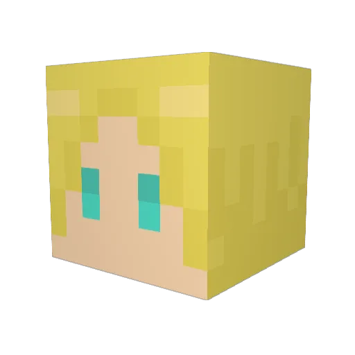 STM004 Minecraft avatar head, 3D render
