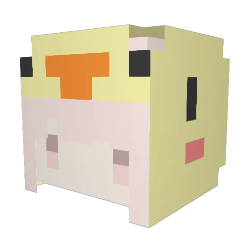 STN_Bluetears Minecraft avatar head, 3D render