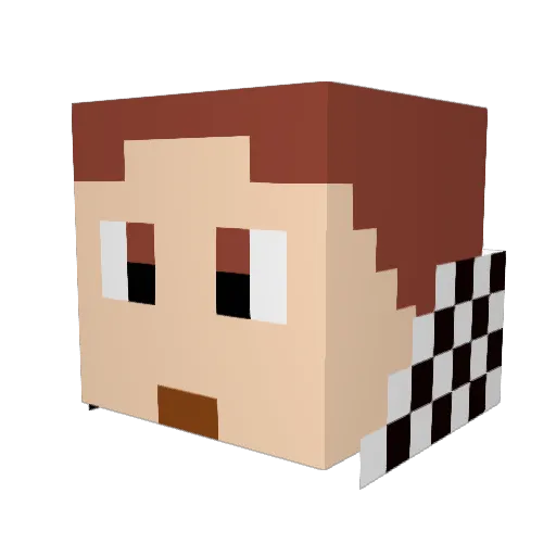 STR245 Minecraft avatar head, 3D render