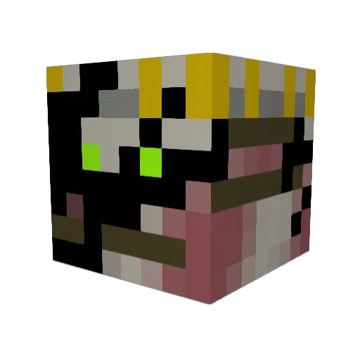 STRANGER221 Minecraft avatar head, 3D render